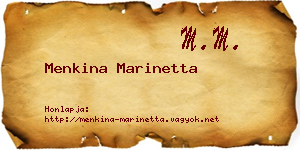 Menkina Marinetta névjegykártya